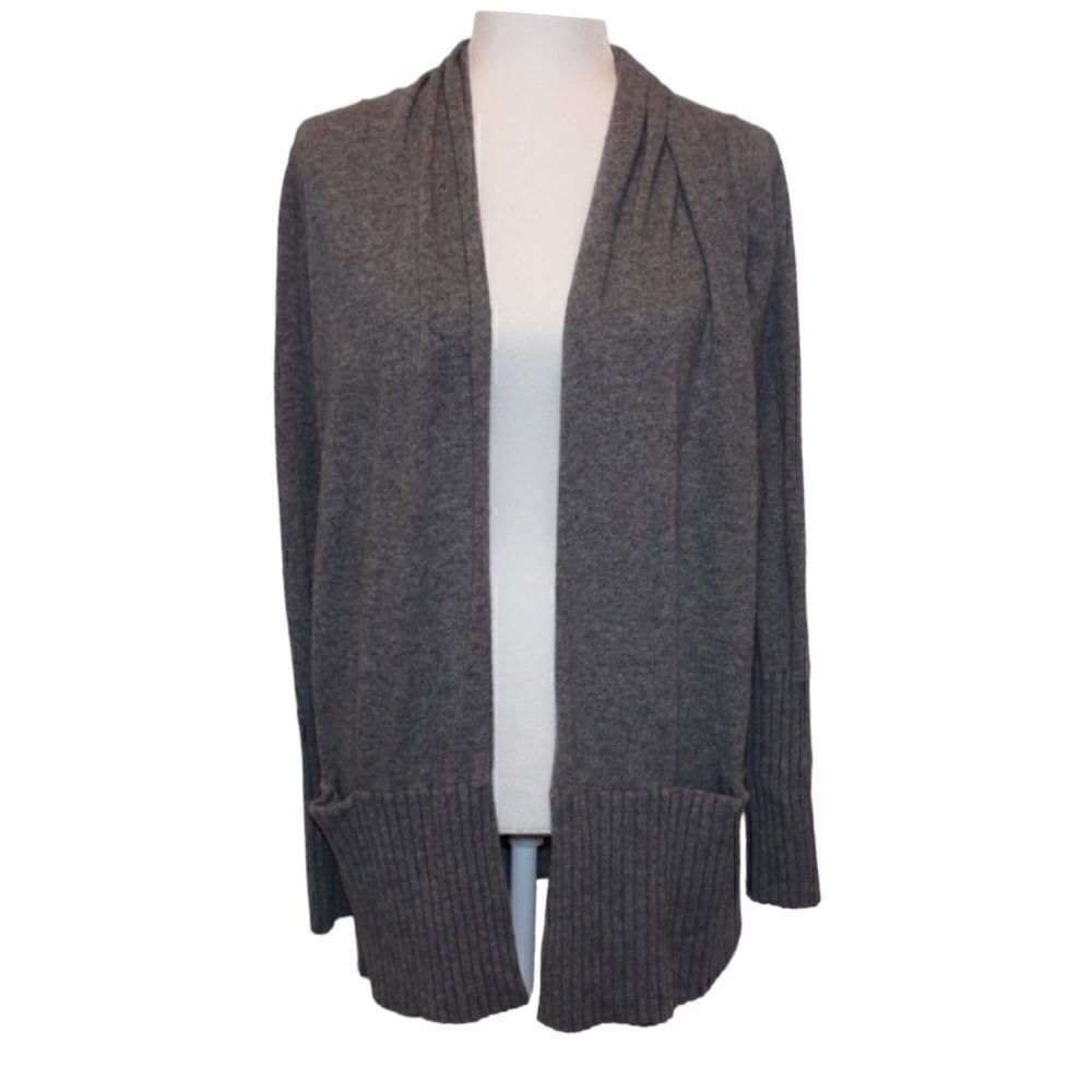 Banana Republic Gray Cashmere Cardigan Sweater Women Size L Large